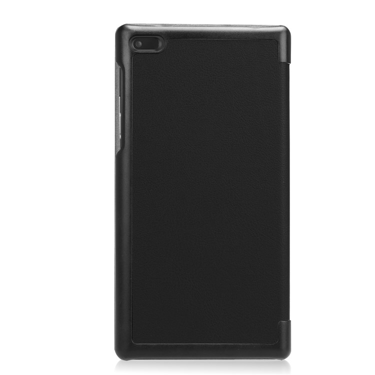 Tri-fold Stand PU Leather Protective Case for Lenovo Tab 7.0 - Black-3