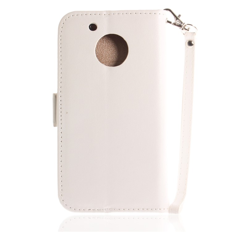 Butterfly Pattern Leather Wallet Case for Motorola Moto G5 - White-3