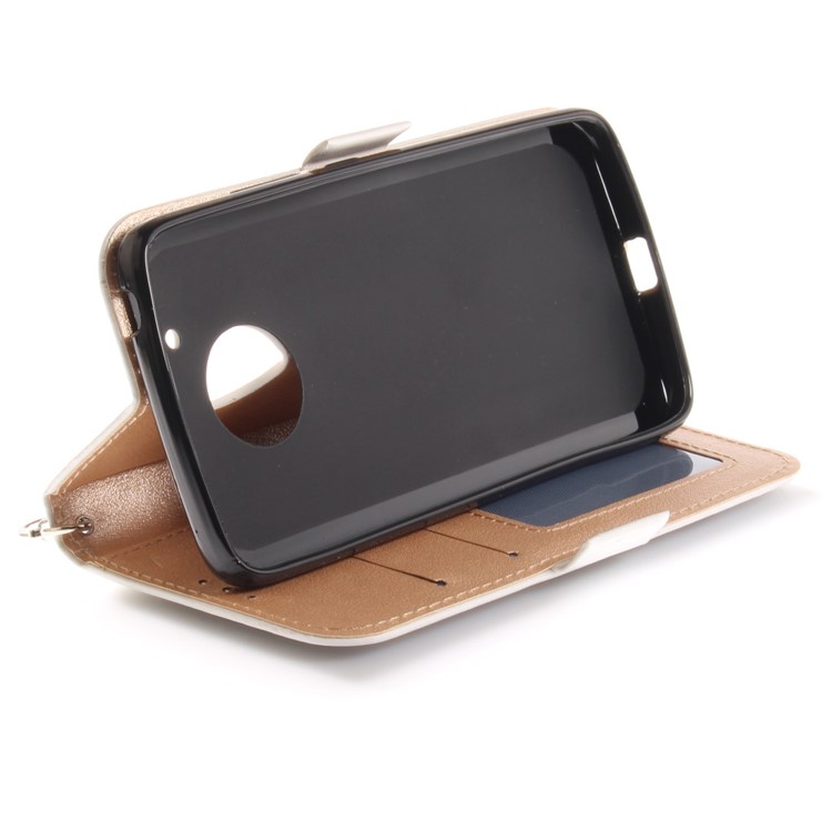 Butterfly Pattern Leather Wallet Case for Motorola Moto G5 - White-8
