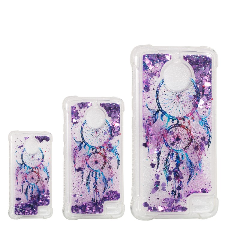 Liquid Glitter Powder Quicksand Shockproof TPU Case for Motorola Moto E4 EU Version - Dream Catcher-4