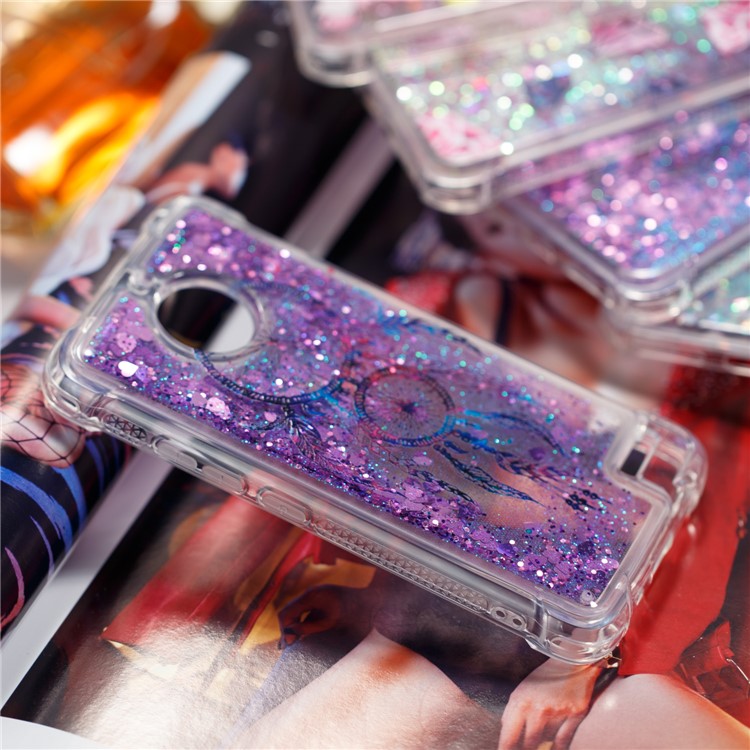 Liquid Glitter Powder Quicksand Shockproof TPU Case for Motorola Moto E4 EU Version - Dream Catcher-5