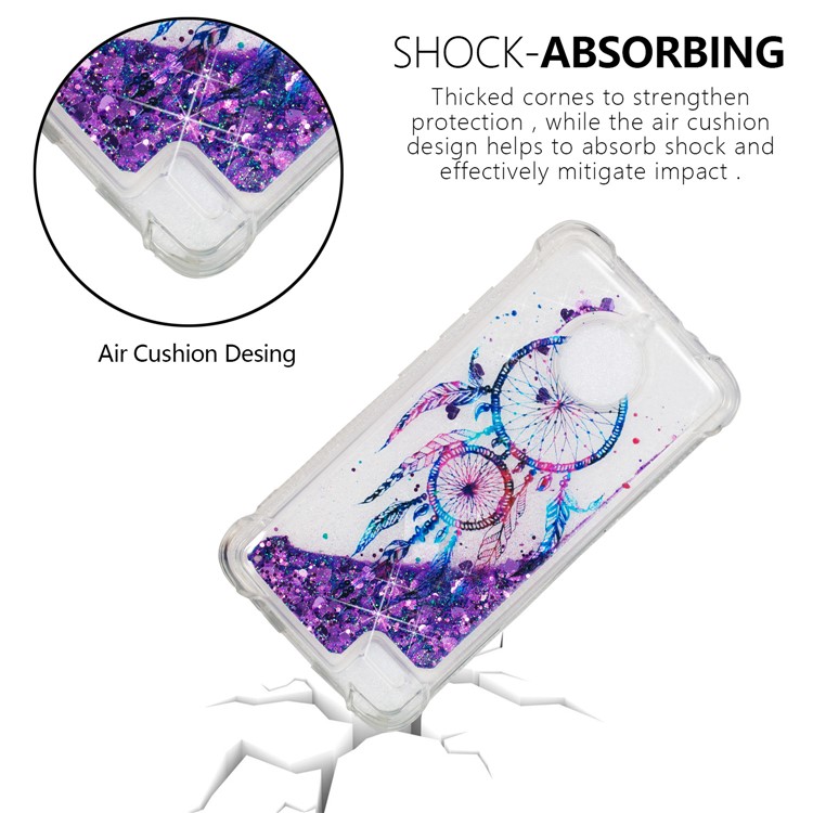 Liquid Glitter Powder Quicksand Shockproof TPU Case for Motorola Moto E4 EU Version - Dream Catcher-8