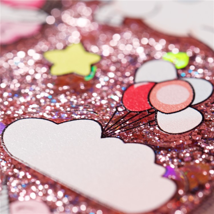 Dynamic Glitter Powder Quicksand Shockproof TPU Back Case for Motorola Moto G6/G5S - Cute Unicorns-6