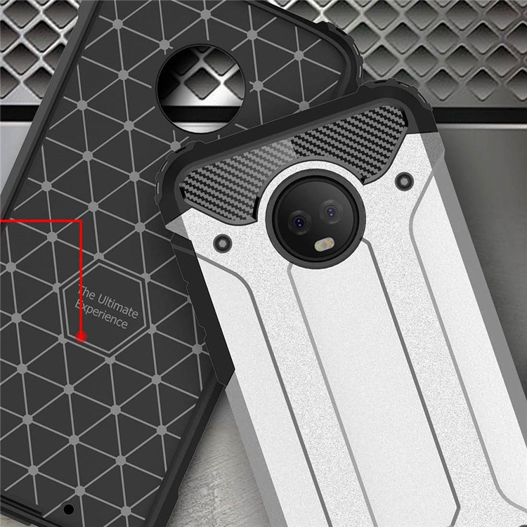 Armor Guard Plastic + TPU Hybrid Case for Motorola Moto G6 - Silver-5