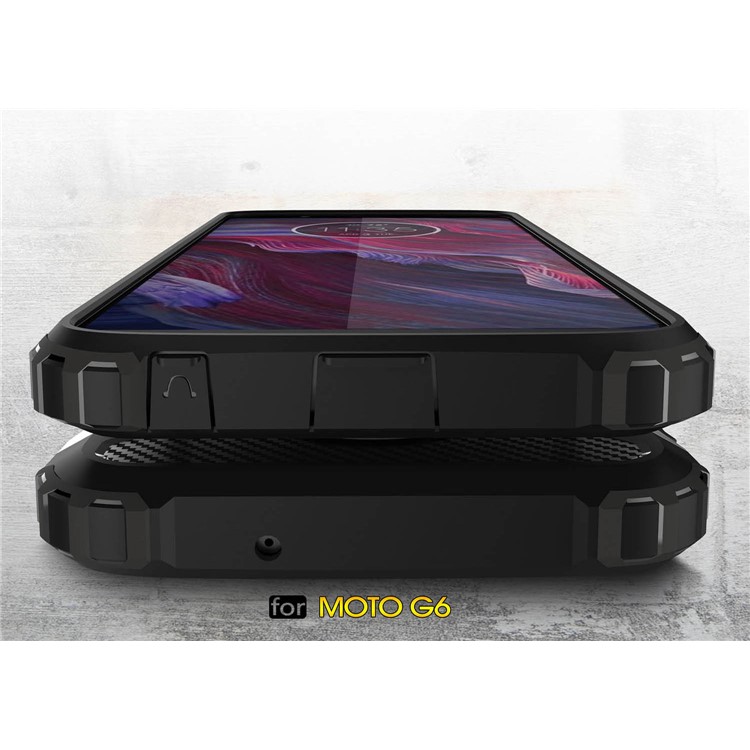 Armor Guard Plastic + TPU Hybrid Case for Motorola Moto G6 - Silver-6