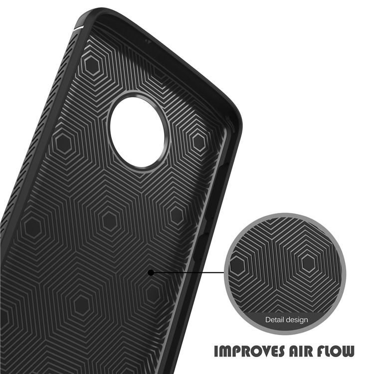 IVSO Gentry Series Leather Coated TPU Case for Motorola Moto G6 Plus - Black-6