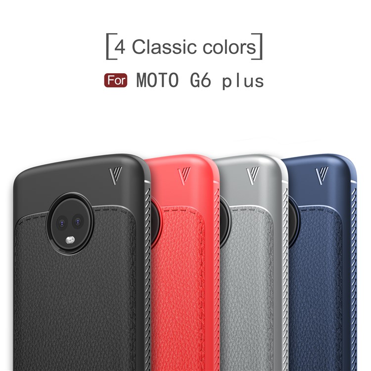 IVSO Gentry Series Leather Coated TPU Case for Motorola Moto G6 Plus - Black-9