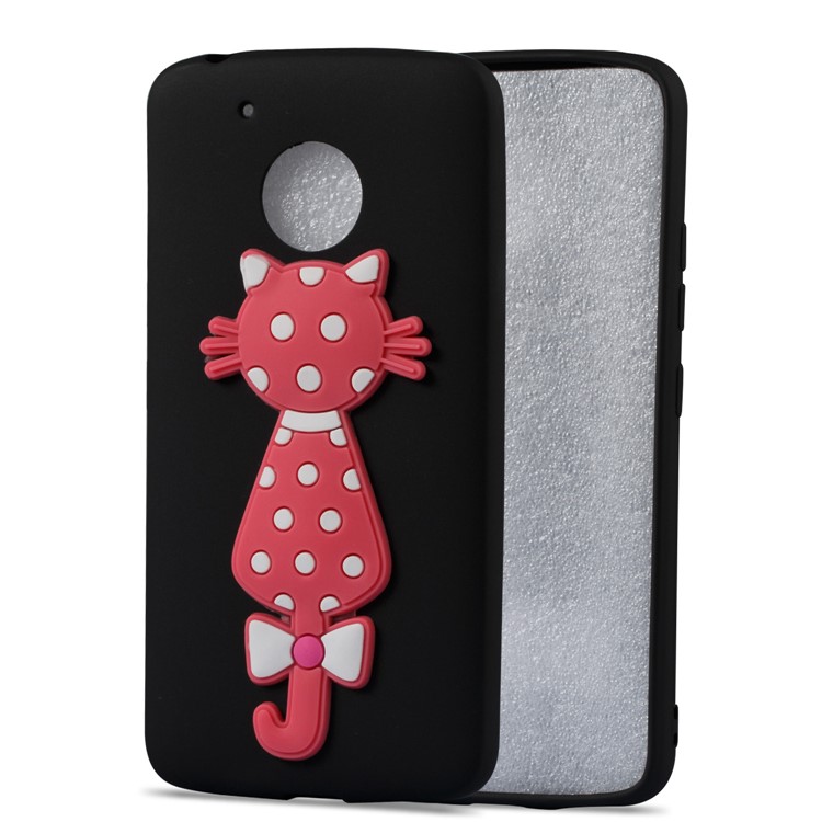 Adorable 3D Cat Pattern TPU Case for Motorola Moto G5 - Black-2
