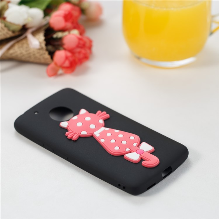 Adorable 3D Cat Pattern TPU Case for Motorola Moto G5 - Black-6