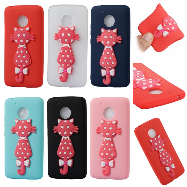 Adorable 3D Cat Pattern TPU Case for Motorola Moto G5 - Black-7