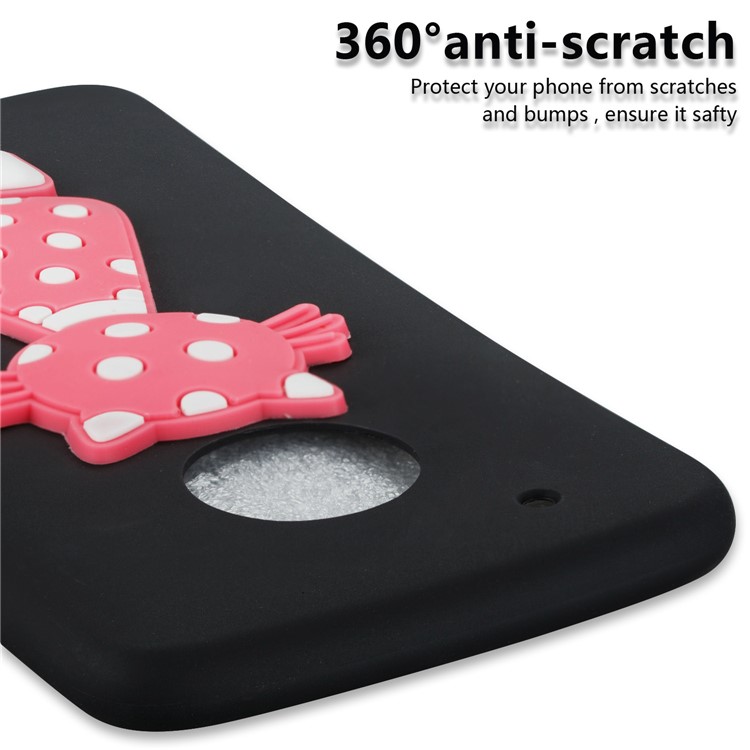 Cute 3D Cat TPU Soft Phone Casing for Motorola Moto G5 Plus - Black-3