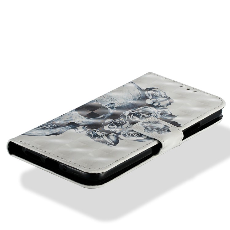 Pattern Printing Leather Wallet Case for Motorola Moto G5S - Skull Pattern-2