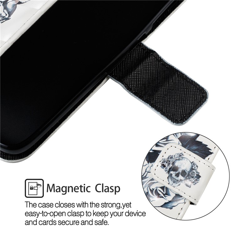 Pattern Printing Leather Wallet Case for Motorola Moto G5S - Skull Pattern-6