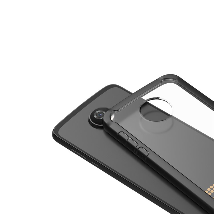 For Motorola Moto Z2 Play Shock Absorption PC + TPU Hybrid Back Case - Black-4