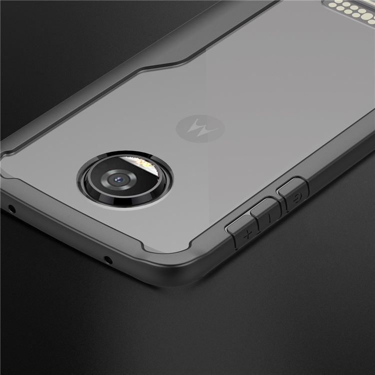 For Motorola Moto Z2 Play Shock Absorption PC + TPU Hybrid Back Case - Black-7