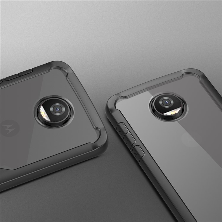 For Motorola Moto Z2 Play Shock Absorption PC + TPU Hybrid Back Case - Black-9