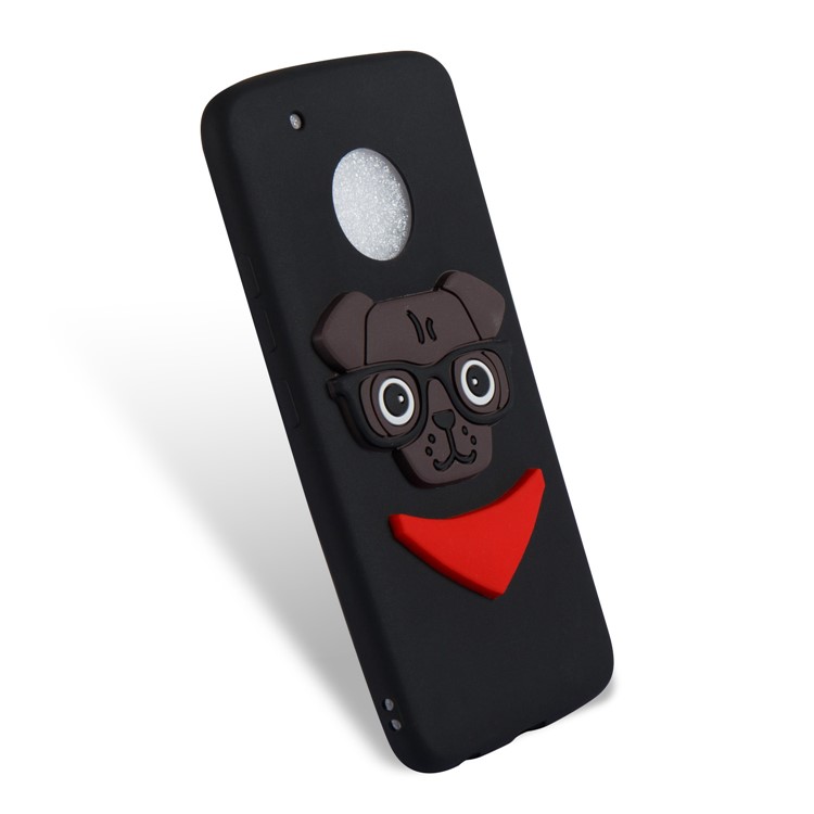 Lovely 3D Dog Pattern TPU Case for Motorola Moto G5 Plus - Black-6
