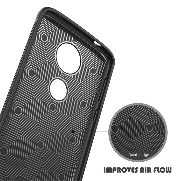 IVSO Gentry Series Litchi Texture Leather Coated Soft TPU Phone Case for Motorola Moto E5 - Black-7
