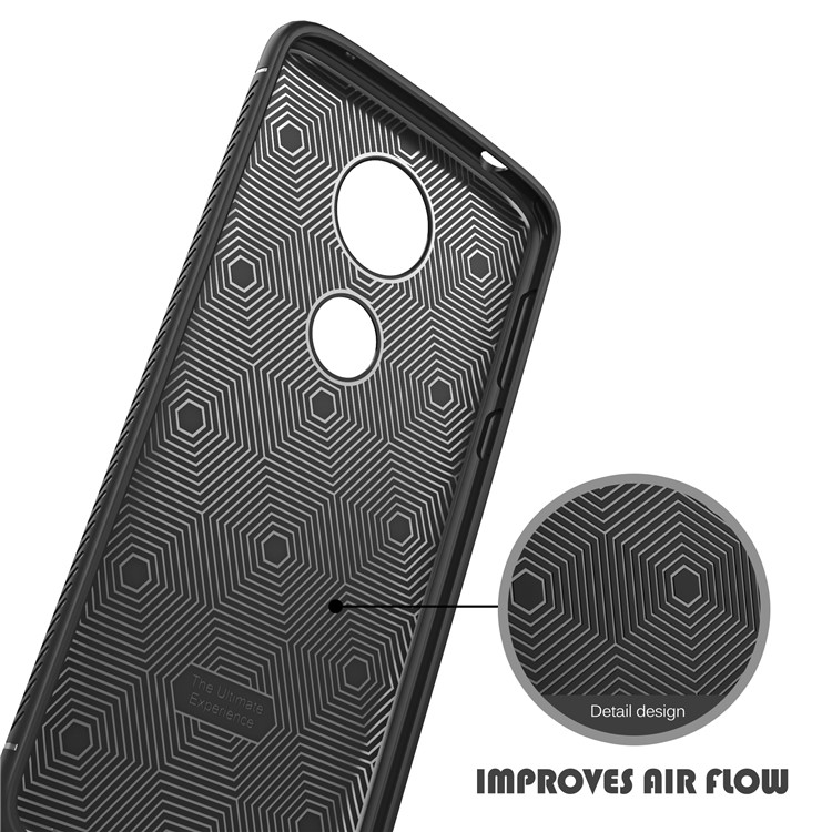 IVSO Gentry Series Leather Coated TPU Mobile Case for Motorola Moto E5 Plus - Black-4