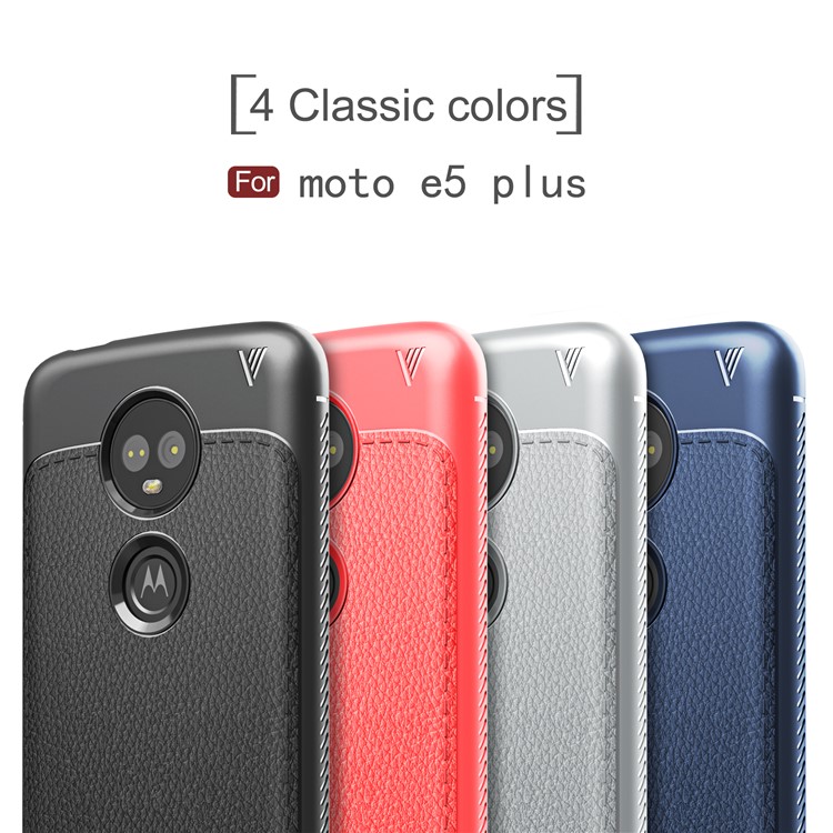 IVSO Gentry Series Leather Coated TPU Mobile Case for Motorola Moto E5 Plus - Black-8