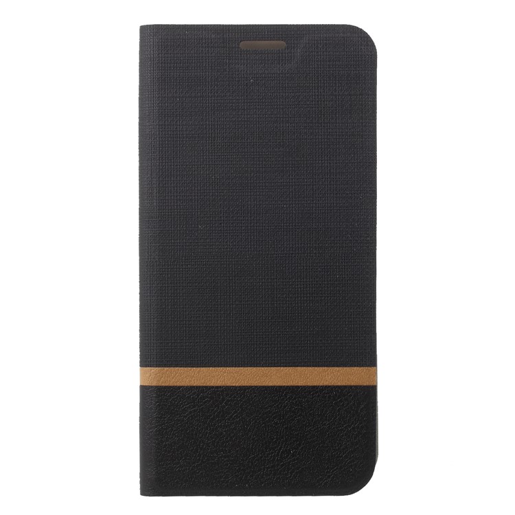 Cross Texture Leather Stand Case with Card Slot for Motorola Moto G6 Plus Built-in Steel Sheet - Black-3