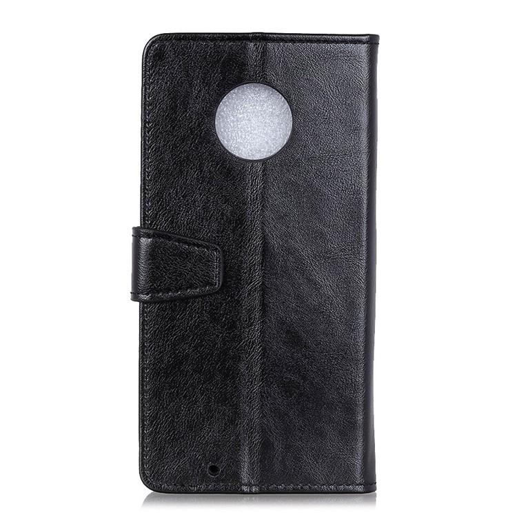 Crazy Horse PU Leather Wallet Protective Phone Case for Motorola Moto G6 - Black-3