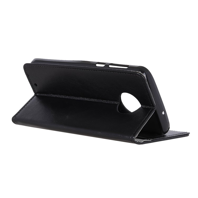 Crazy Horse PU Leather Wallet Protective Phone Case for Motorola Moto G6 - Black-5