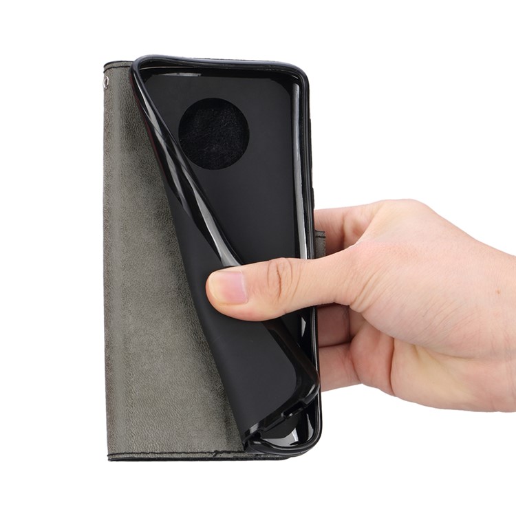 Crazy Horse PU Leather Wallet Stand Phone Case for Motorola Moto G6 - Black-6
