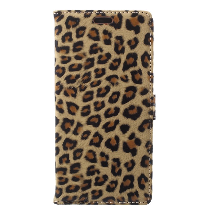 Leopard Pattern Wallet Stand Leather Phone Case for Motorola Moto G6-3