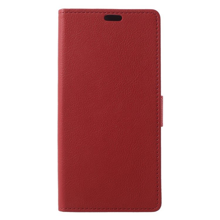 Wallet Stand Flip Leather Casing Accessory for Motorola Moto G6 Plus - Red-3