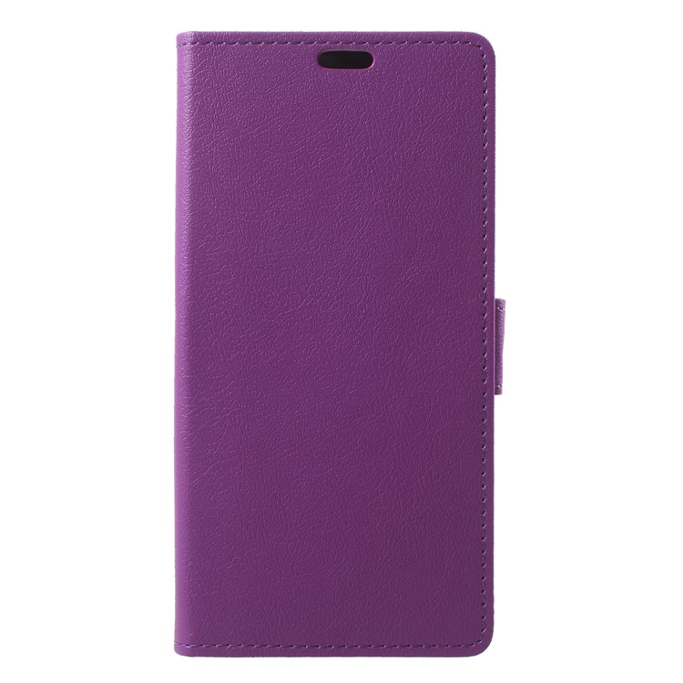 Wallet Stand Flip Leather Phone Case for Motorola Moto G6 Plus - Purple-1