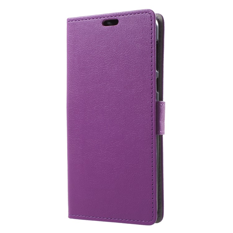 Wallet Stand Flip Leather Phone Case for Motorola Moto G6 Plus - Purple-3