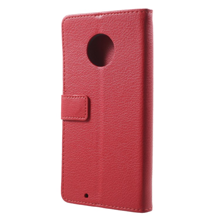 Litchi Texture Wallet Stand Leather Case for Motorola Moto G6 - Red-2