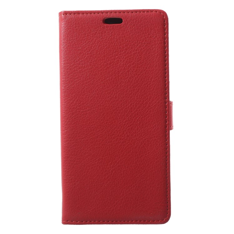 Litchi Texture Wallet Stand Leather Case for Motorola Moto G6 - Red-3