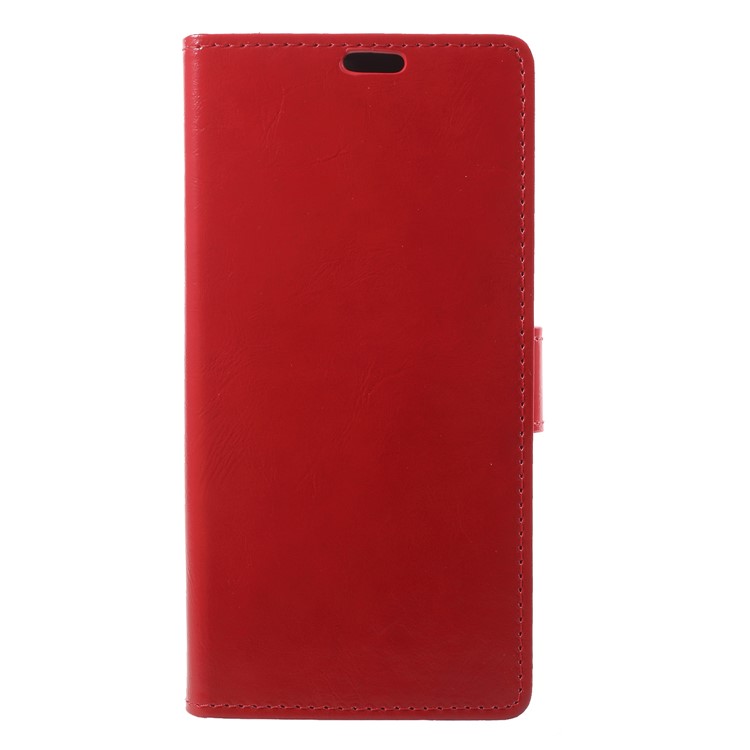 Crazy Horse Texture Wallet Leather Flip Stand Case for Motorola Moto G6 Plus - Red-3