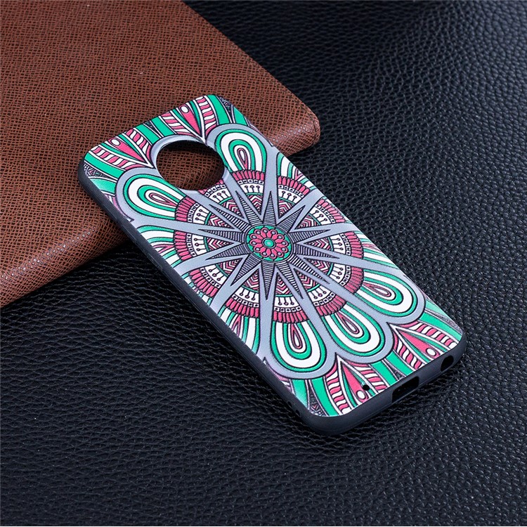 Para Motorola Moto G6 Embossment Soft TPU Caso De Escudo Móvel - Floral Abstrato-2