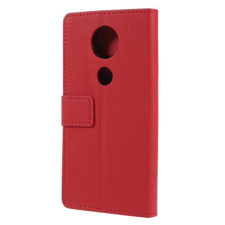 Wallet Stand Flip Leather Case for Motorola Moto E5 Plus - Red-2