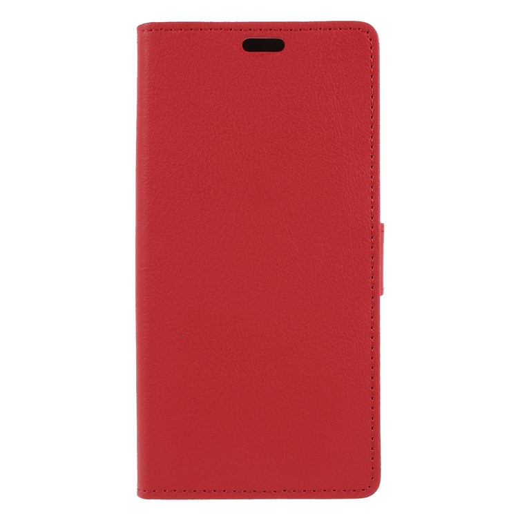 Wallet Stand Flip Leather Case for Motorola Moto E5 Plus - Red-3