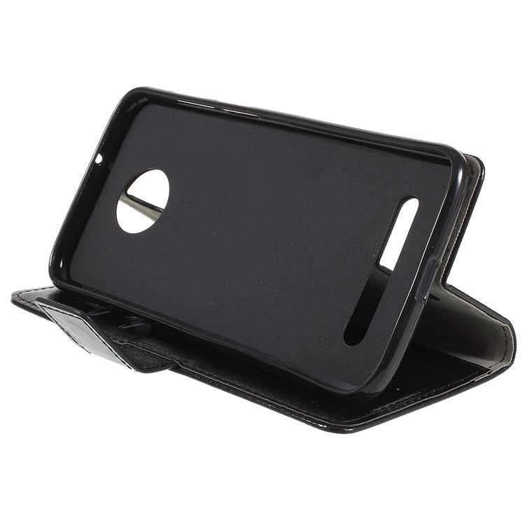 Crazy Horse PU Leather Wallet Case for Motorola Moto Z3 Play - Black-6