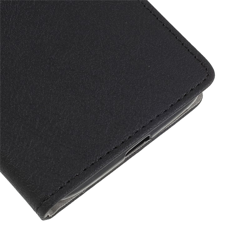 Wallet Stand Flip Leather Mobile Case for Motorola Moto Z3 Play - Black-4