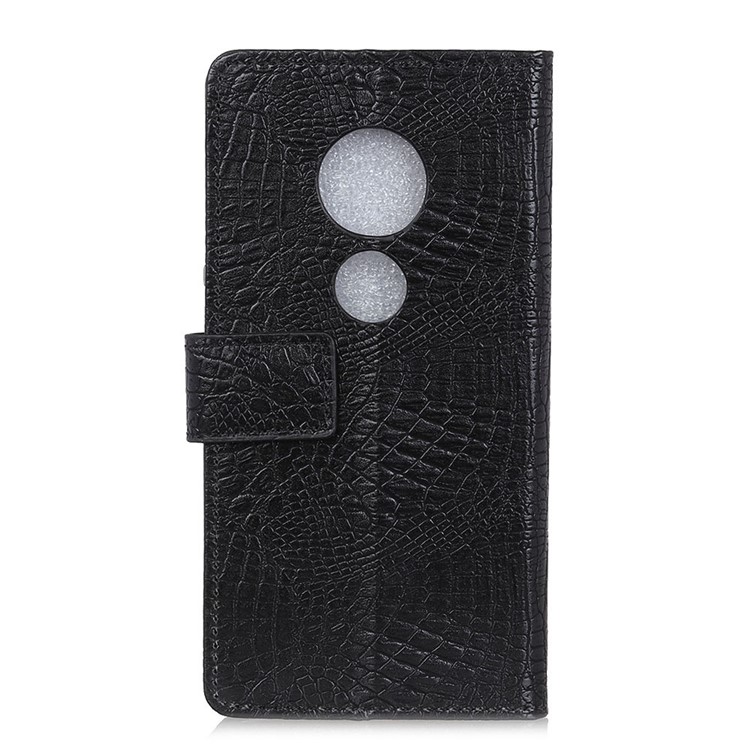 Crocodile Texture Wallet Stand Leather Phone Case for Motorola Moto E5 Play - Black-3