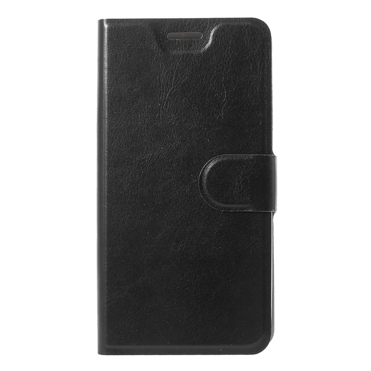 Crazy Horse PU Leather Card Holder Magnetic Phone Case for Motorola Moto E5 Play - Black-3