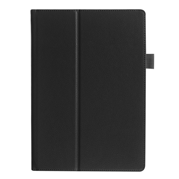 Étui à Support en Cuir Litchi Skin Pour Lenovo Tab3 10 TB-X103F - le Noir-2