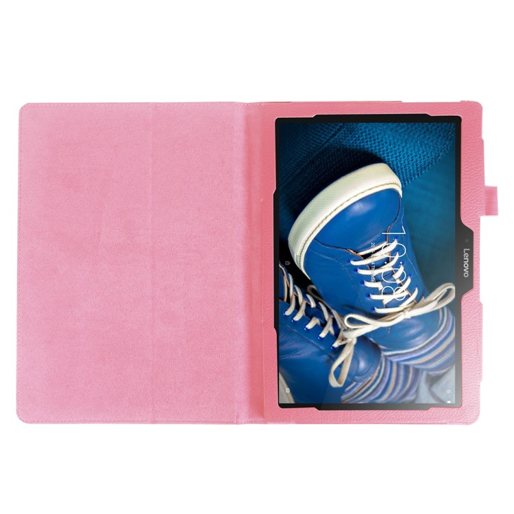 Litchi Skin PU Leather Stand Case for Lenovo Tab 3 10.1 TB-X103F - Pink-5