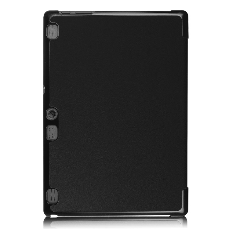 Tri-fold Leather Stand Case for Lenovo Tab 3 10.1 TB-X103F - Black-3