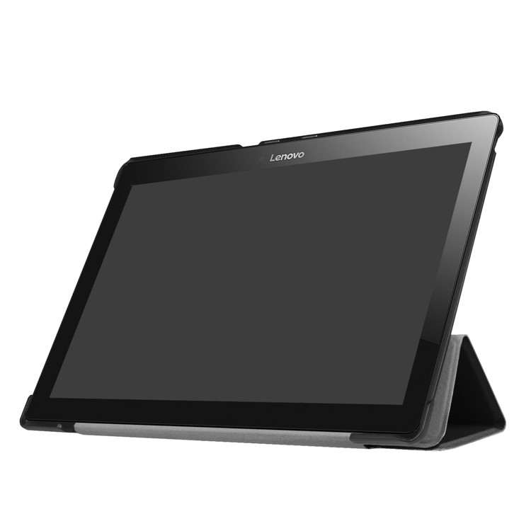 Tri-fold Leather Stand Case for Lenovo Tab 3 10.1 TB-X103F - Black-7