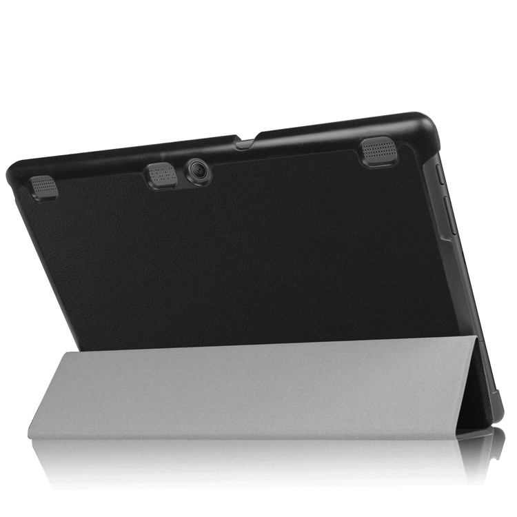 Tri-fold Leather Stand Case for Lenovo Tab 3 10.1 TB-X103F - Black-8