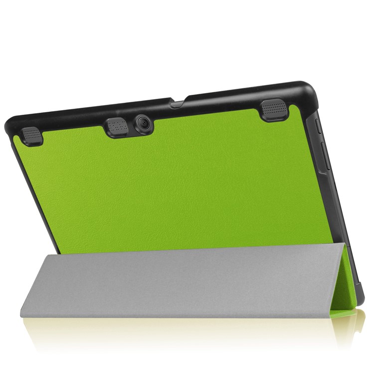 Leather Case Cover with Tri-fold Stand for Lenovo Tab 3 10.1 TB-X103F - Green-8
