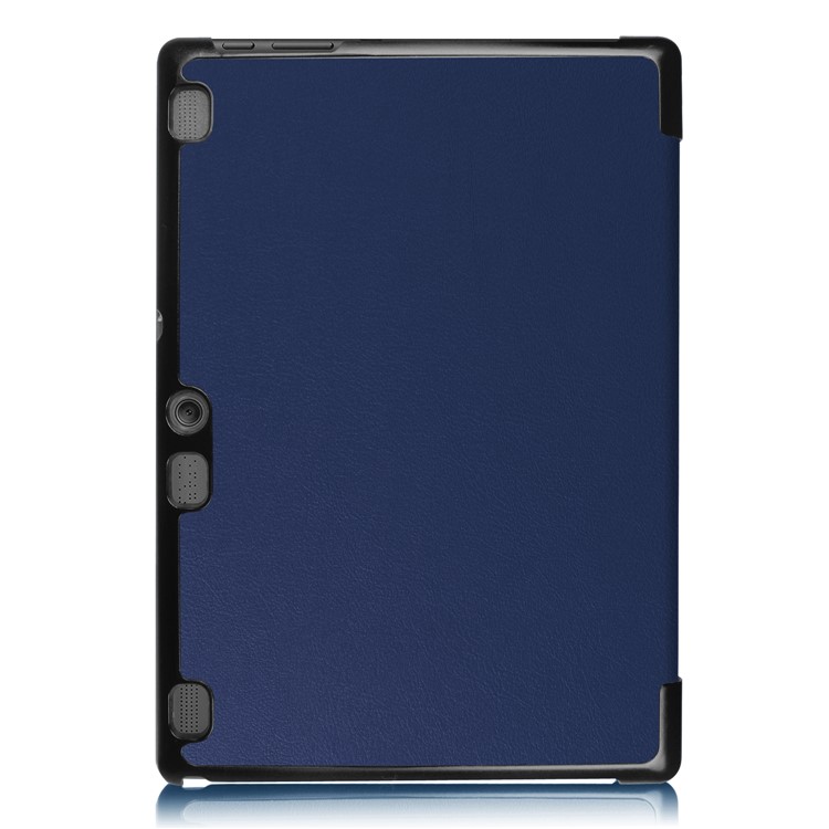 Tri-fold PU Leather Stand Case for Lenovo Tab 3 10.1 TB-X103F - Dark Blue-3