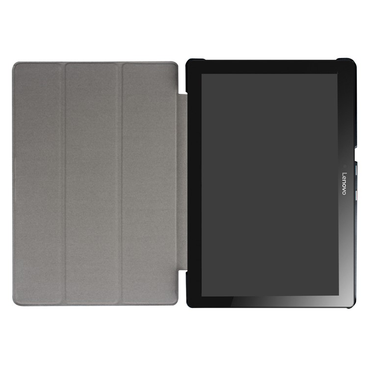 Tri-fold PU Leather Stand Case for Lenovo Tab 3 10.1 TB-X103F - Dark Blue-5